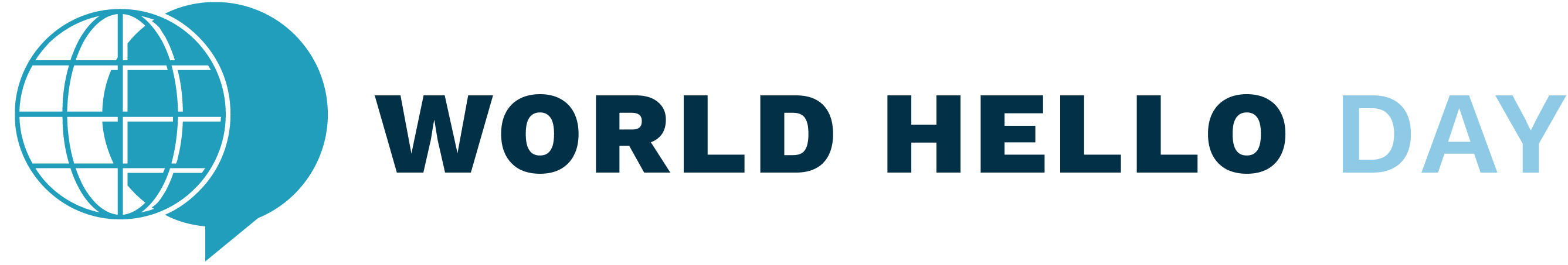 World Hello Day, Logo, HORZ